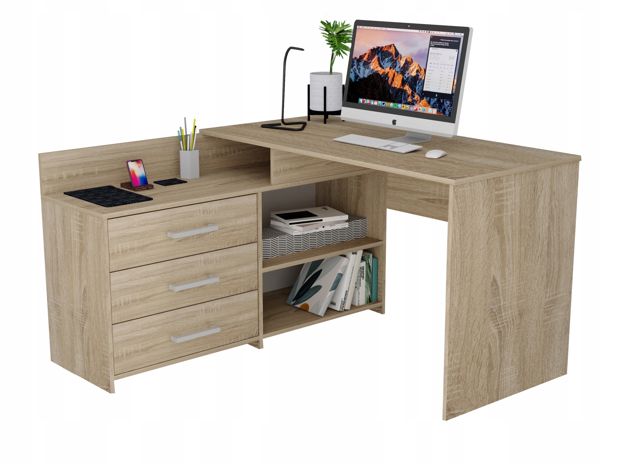 

Biurko narożne Rafał sonoma