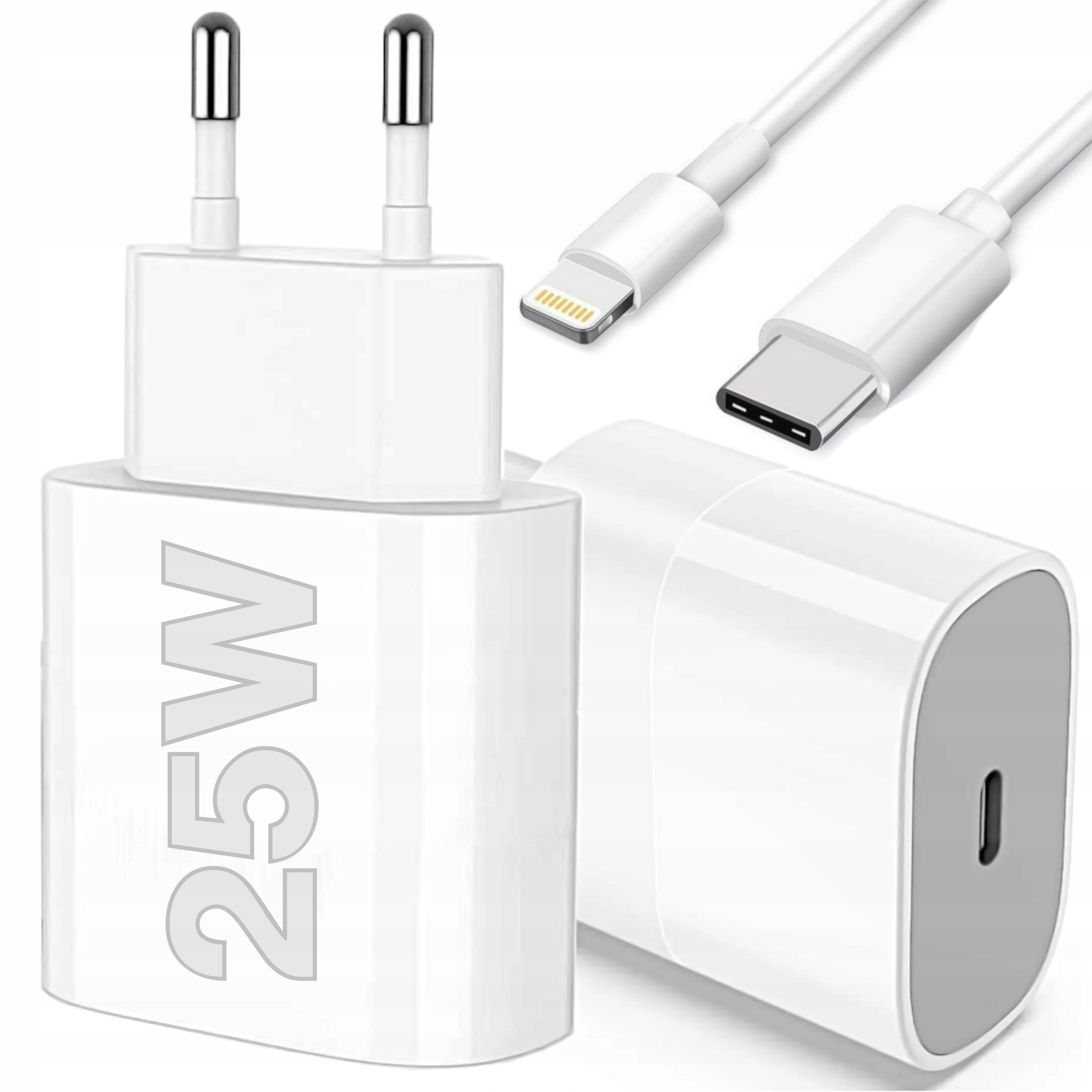 SZYBKA ŁADOWARKA DO IPHONE 25W USB-C + KABEL 1M 5A