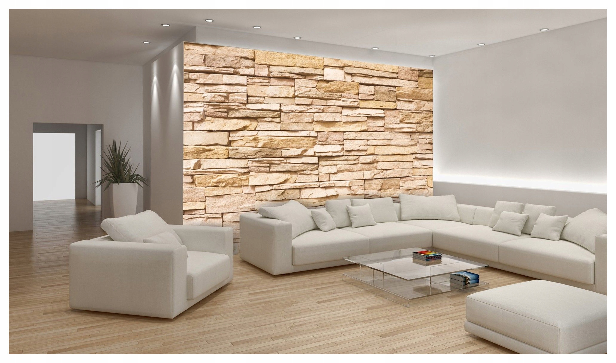 Fototapeta Flizelina Kamenná zeď béžovo-hnědá textura 520x318 lepidlo