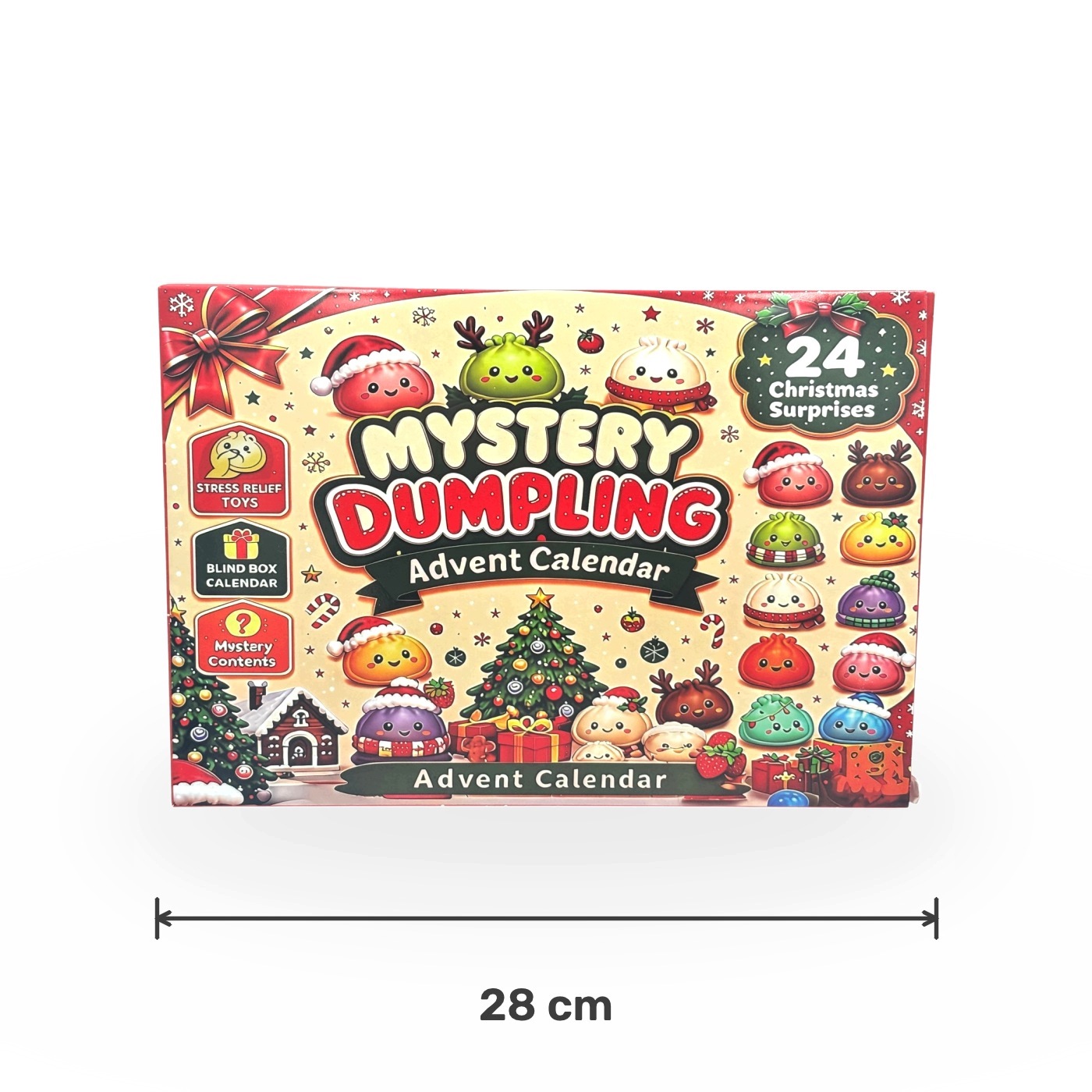 Адвент-календарь 2026, 24 праздничные мялки Squishy Dumpling — фото 2