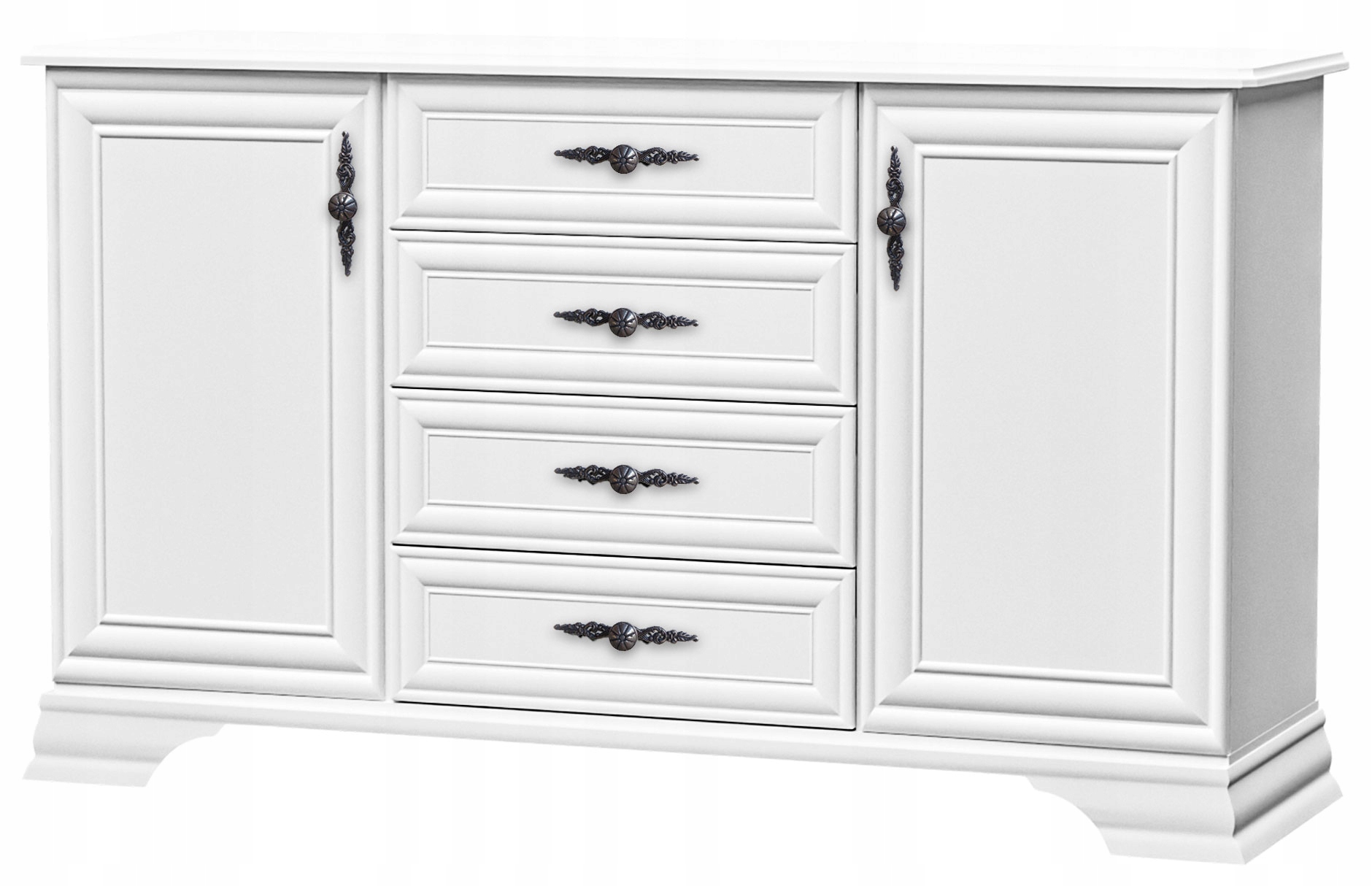 

Duża komoda biała z szufladami Premium 155 cm