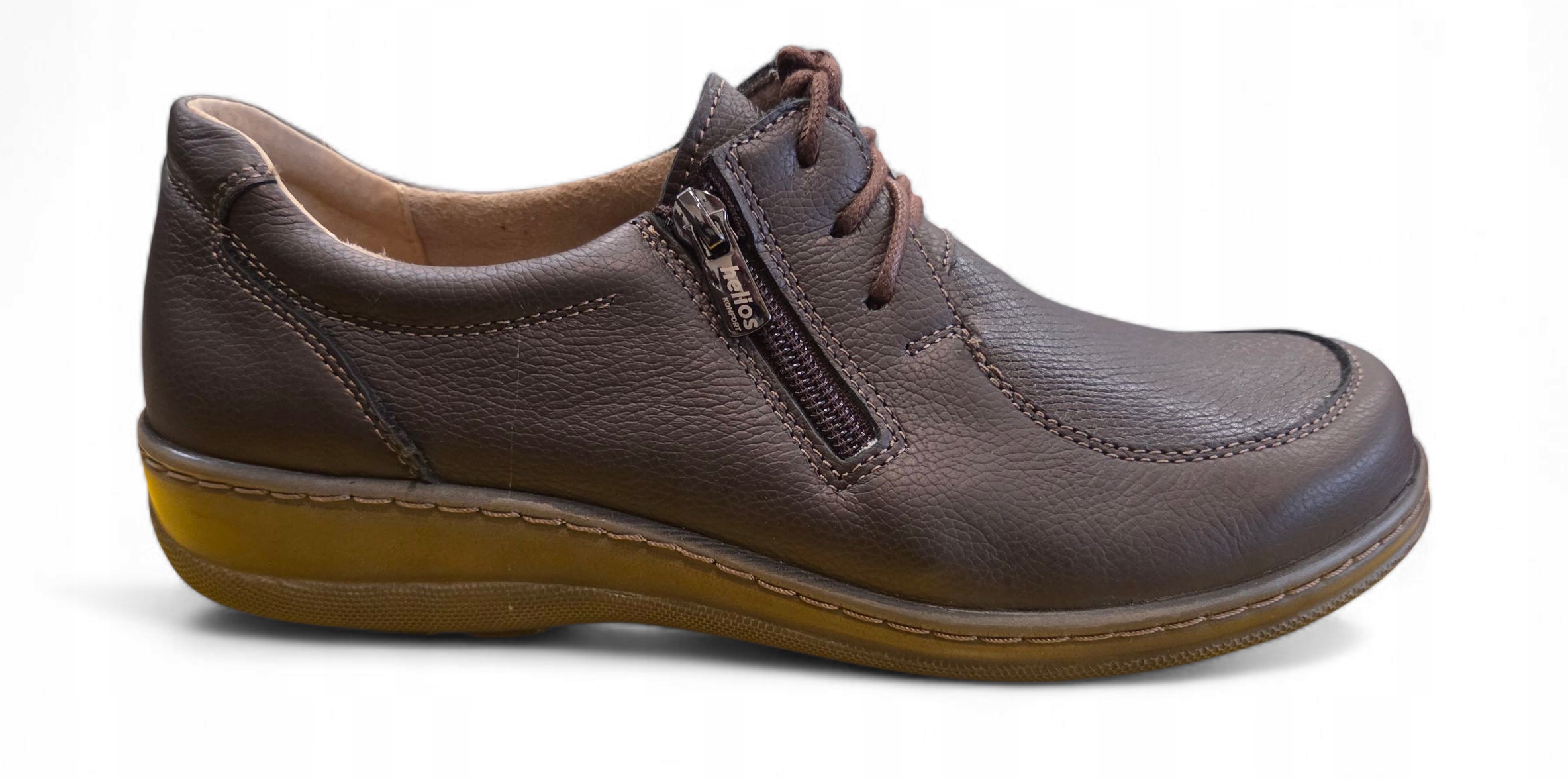 Helios Komfort 464K Dámské Kožené Polobotky Tmavě Hnědá Tuhost H vel. 39