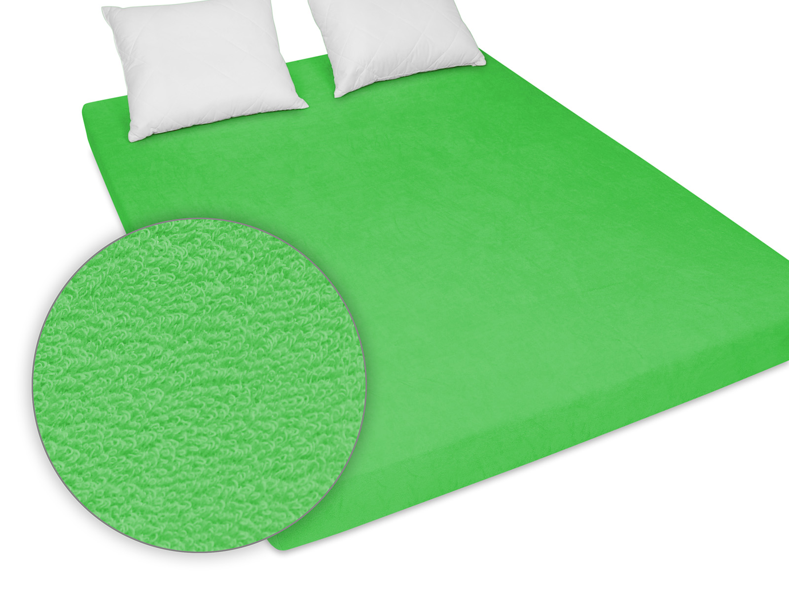 

Wytrzymałe prześcieradło z frotty oliwkowe 180x200