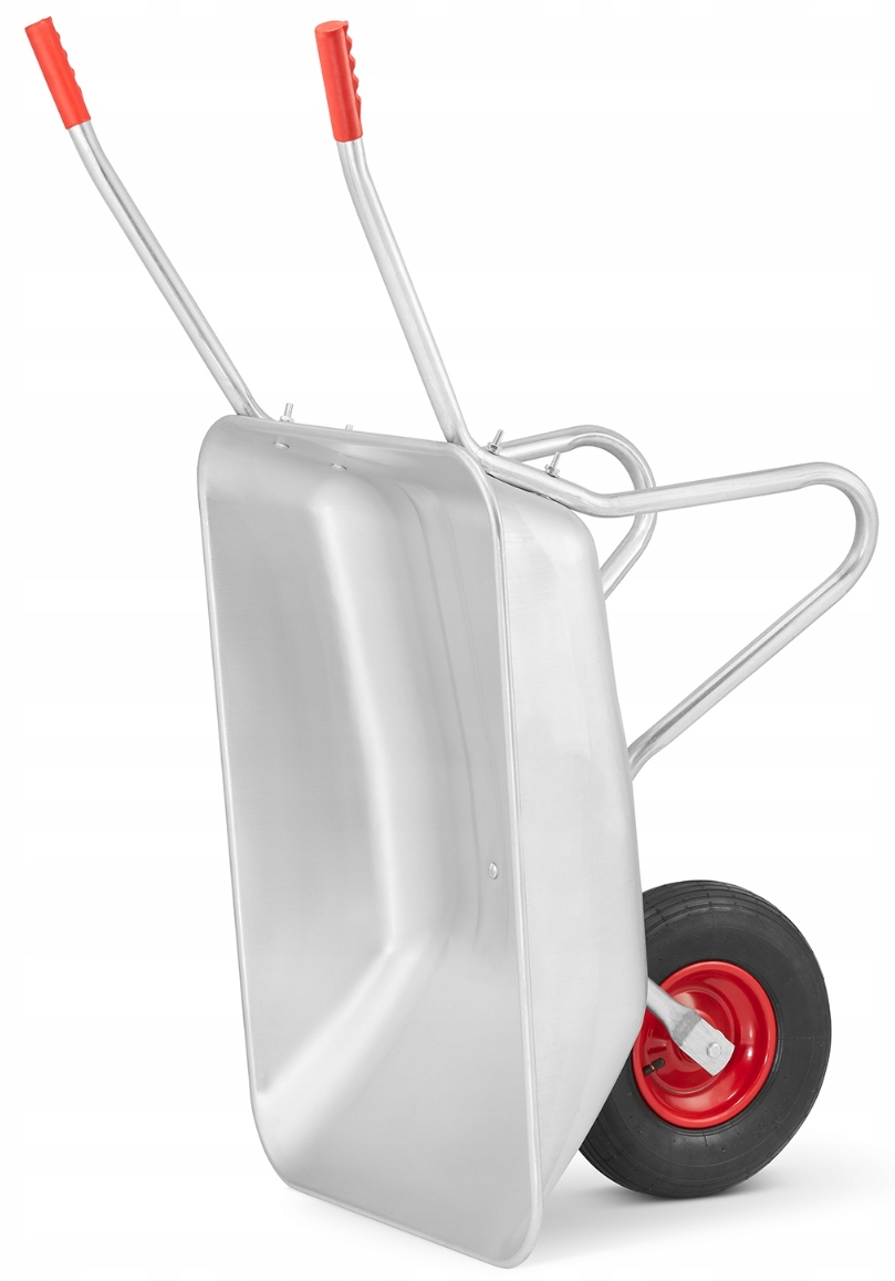 Taczka Ogrodowa Lekka Ocynkowana Mocna Z Metalowym Kołem 120 L 80L