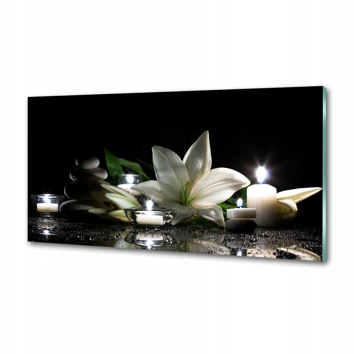 Panel dekor sklo Biela ľalia 100x50 cm Lepidlo