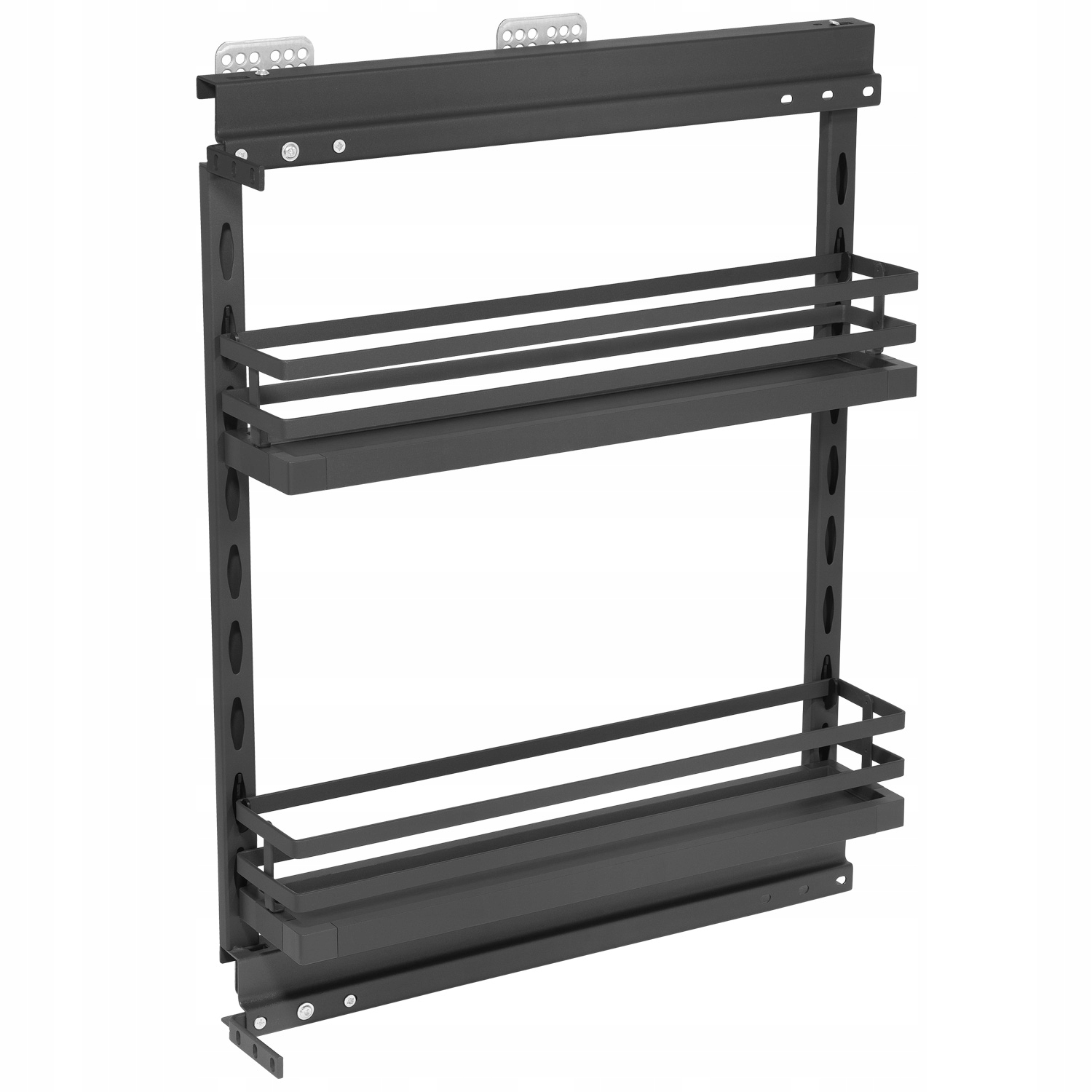 Mini Boční Nákladní Koš Do Skříně 150 MM Grafitový 2 Úrovně MPTJ009FL Amix