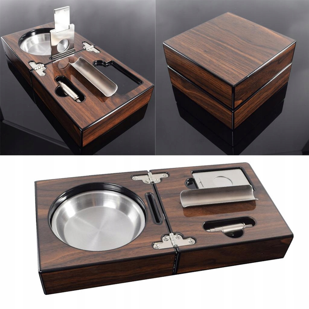 Zestawy narzędzi do cygar Drewniana popielniczka Wersja Europejska