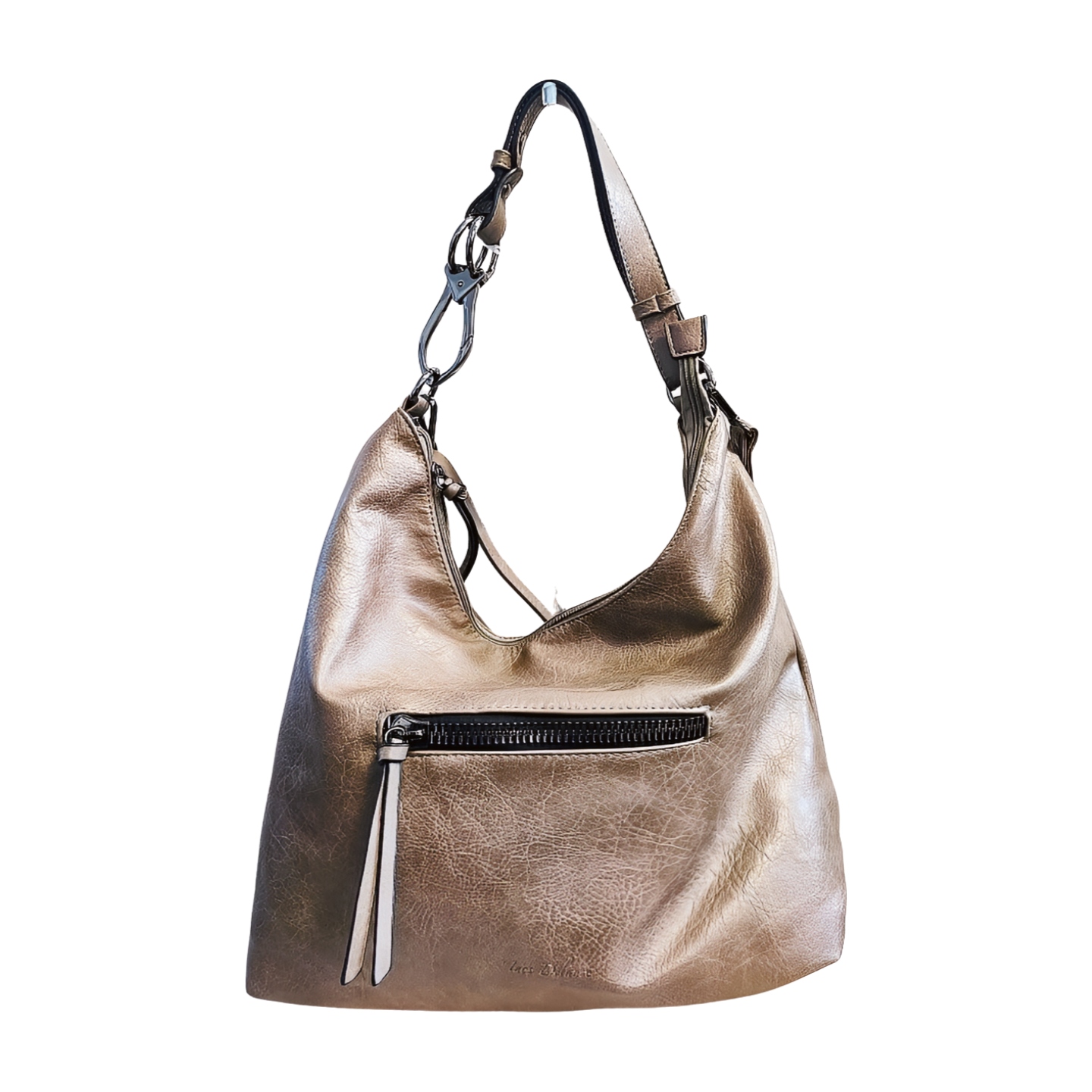 Ines Delaure shopper kabelka taupe s kapsou