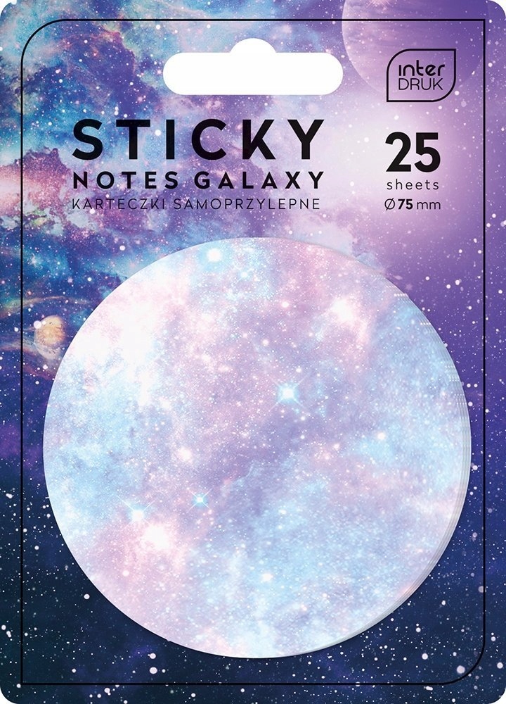 4x KARTECZKI SAMOPRZYLEPNE GALAXY KSIĘŻYC KOSMOS NOTES (09990SET4CZ) Płeć chłopcy dziewczynki