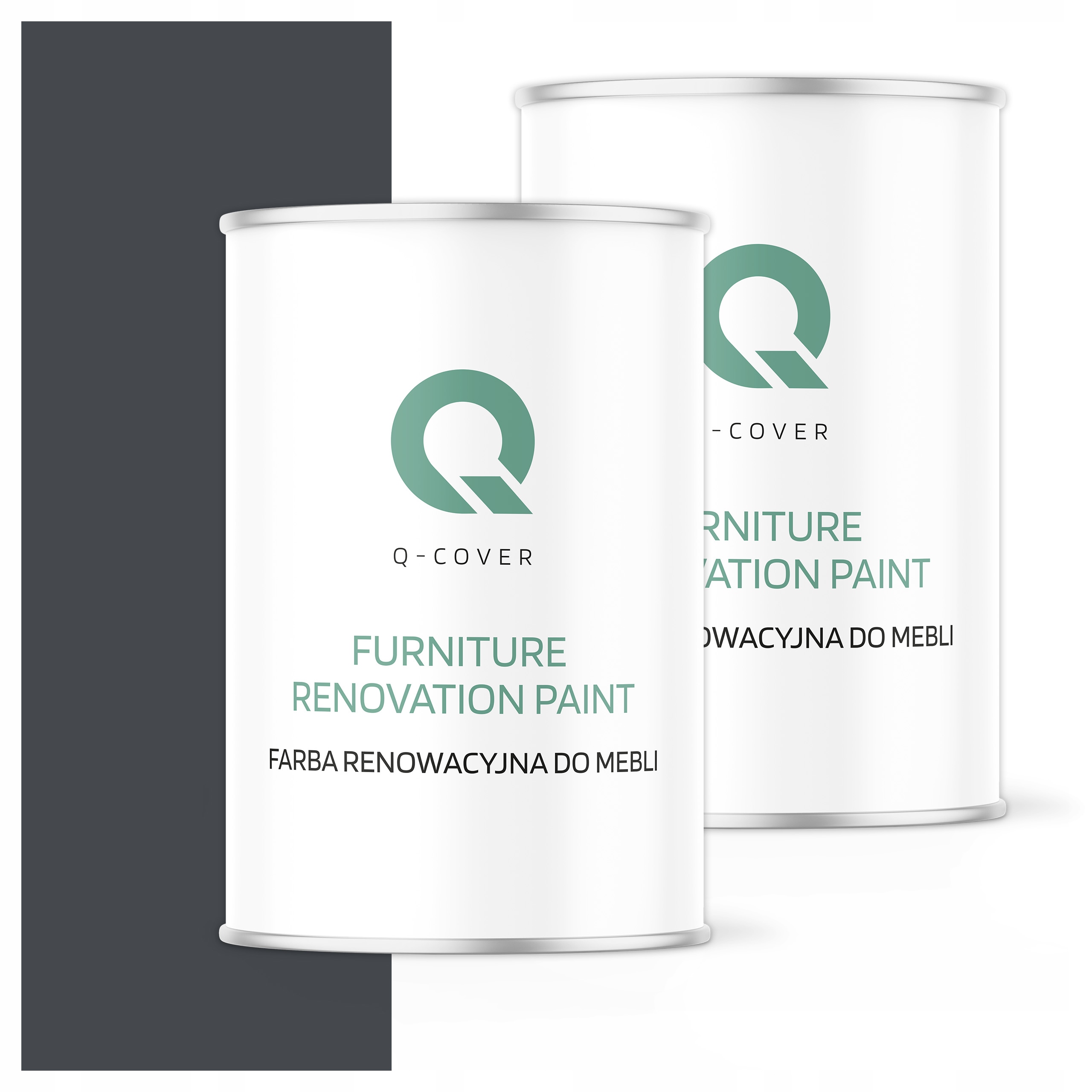 Farba na renováciu nábytku Mdf drevo 1L Ozdobná Odolná Grafitová Polomatná