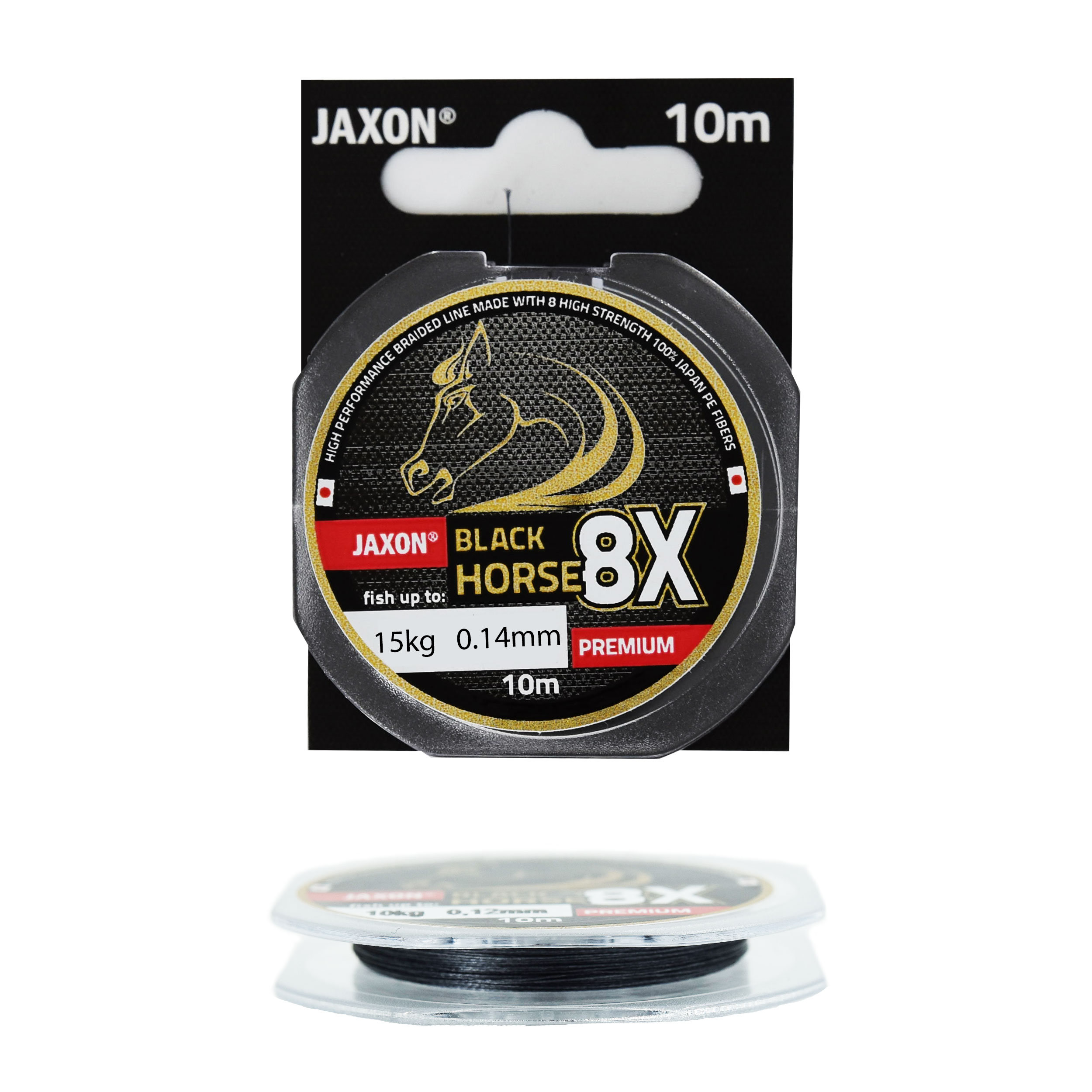 

Plecionka Black Horse 8X Premium Jaxon 0.14mm 10m