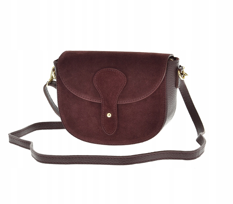 Kabelka Přes Rameno Laura Biaggi kožená bordó semišová