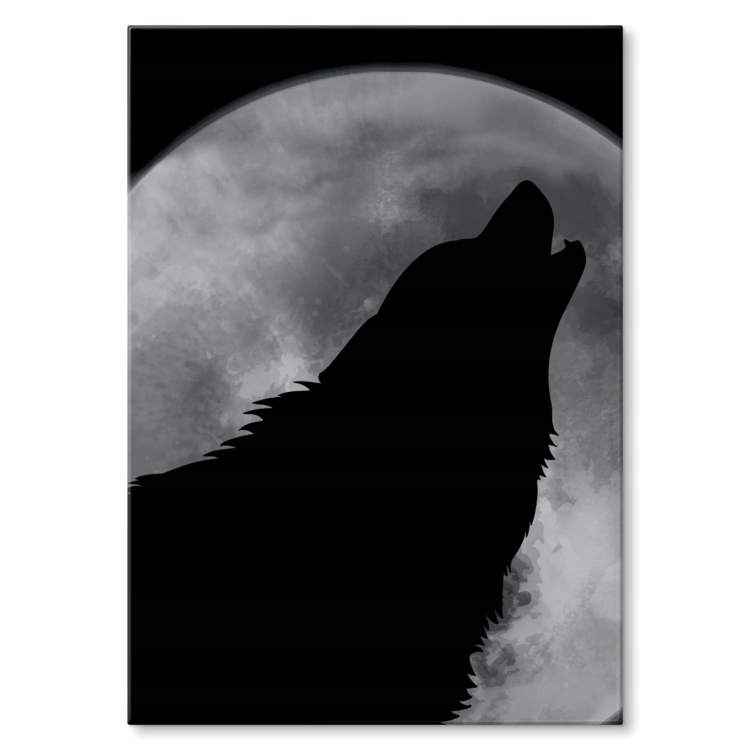 Kovový plakát Vlk vyjící k měsíci Dárek 30 x 42 cm