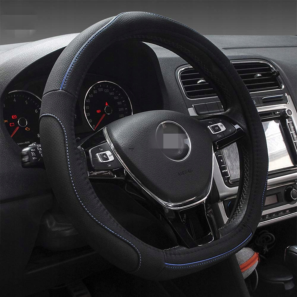 Czarny Pokrowiec z Niebieskimi Wstawkami D Styl