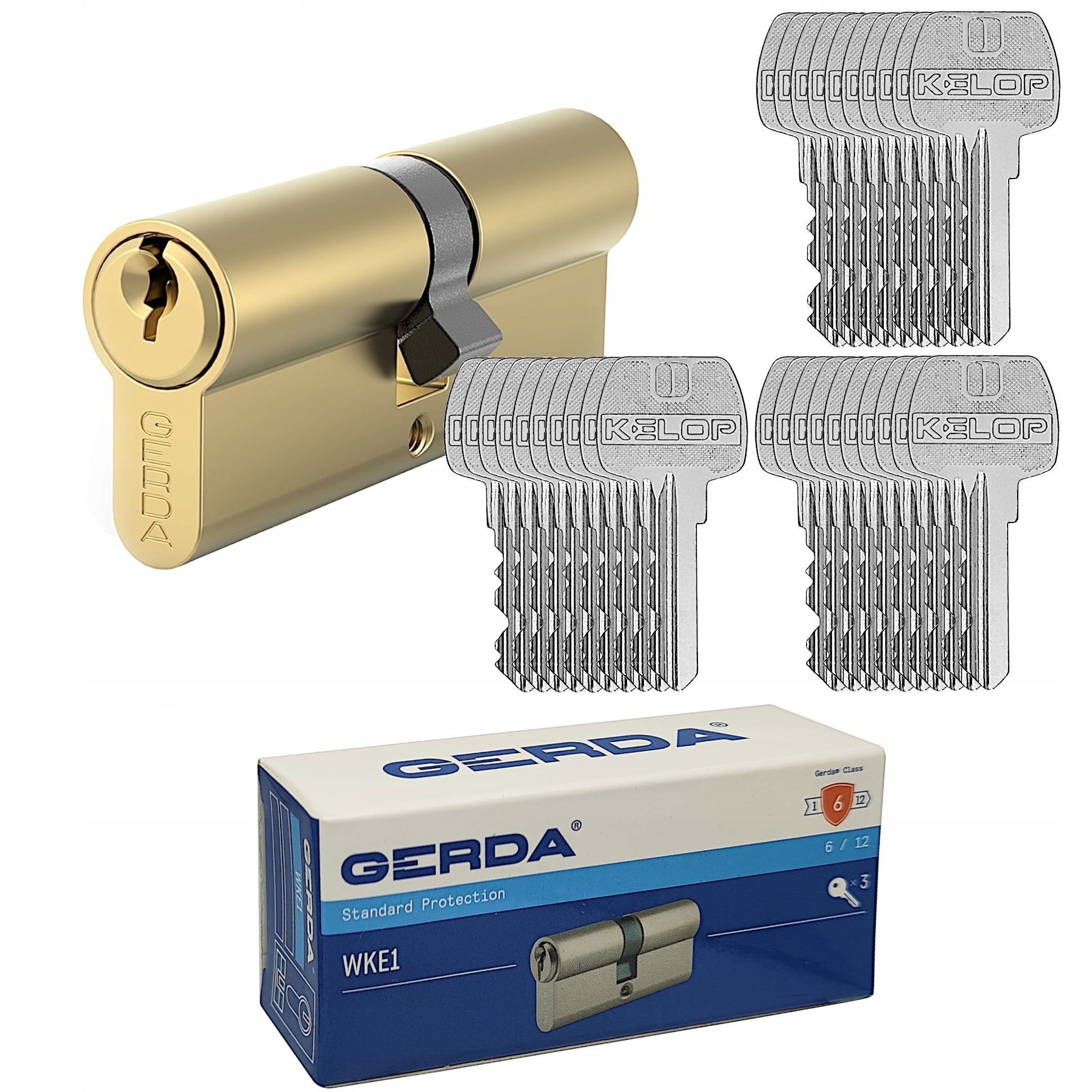 vložka Gerda WKE1 30/30 mosaz 30 klíčů