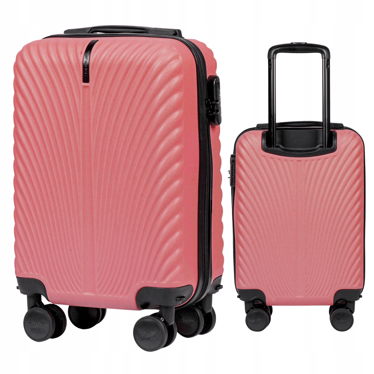 Malý Cestovní Kufr z Abs plastu na 4 kolečkách Příruční Zavazadlo Kabinový Wings