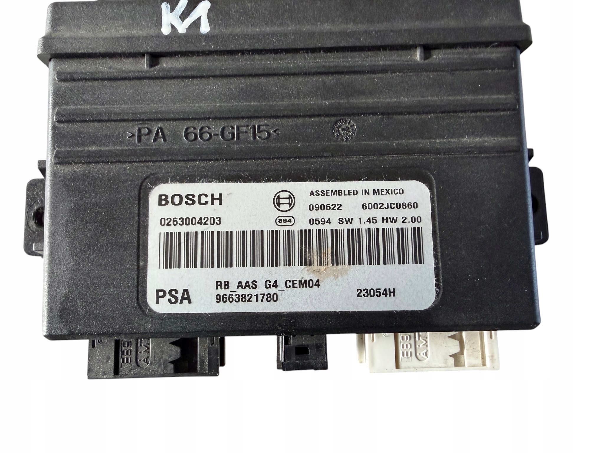 control unit module PDC CITROEN C5 III X7 9663821780