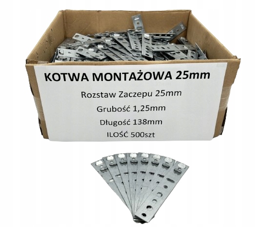 Montážne kotvy pre okná Salamander Brugmann BluEvolution 25 mm 500 ks