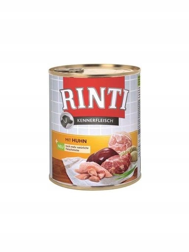 4x Rinti Rinti Kennerfleisch Huhn krmivo pro psy – kuřecí maso 400 g