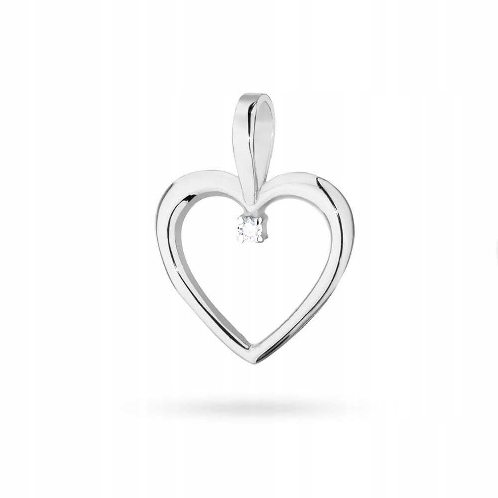 Přívěsek Srdce Diamant Ryzost 585 Bílé Nebo Žluté Zlato