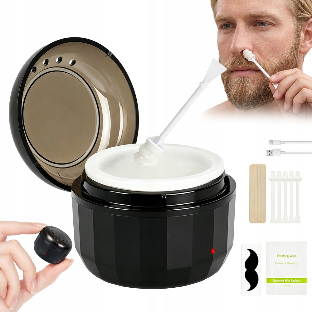 Mini Ohřívač Vosku 7W Sada Pro Depilaci Nosu Uší Obočí Bez Zápachu