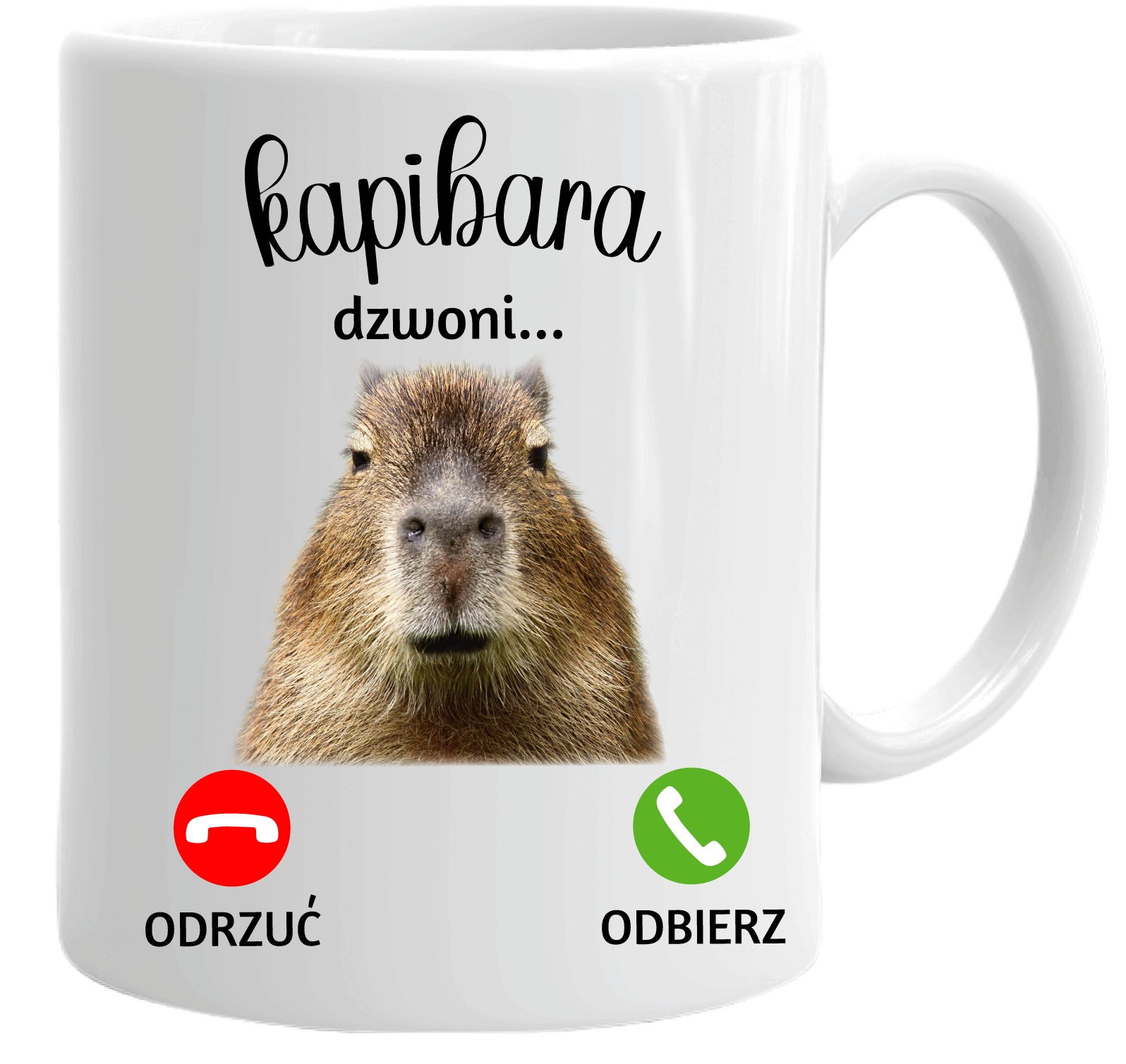

Kubek Kapibara dzwoni zwierzę kartonik
