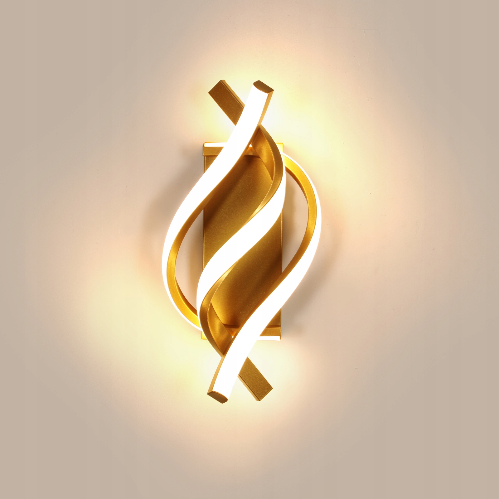 Kinkiet Scienny Lampa Led Wewnetrzny Złota Nowoczesny 22W 3000K