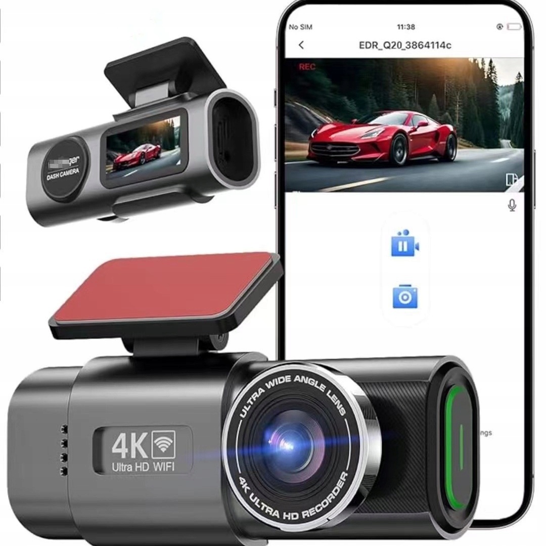 Videorekordér 4K/FHD autokamera zadná aplikácia Wifi Gps