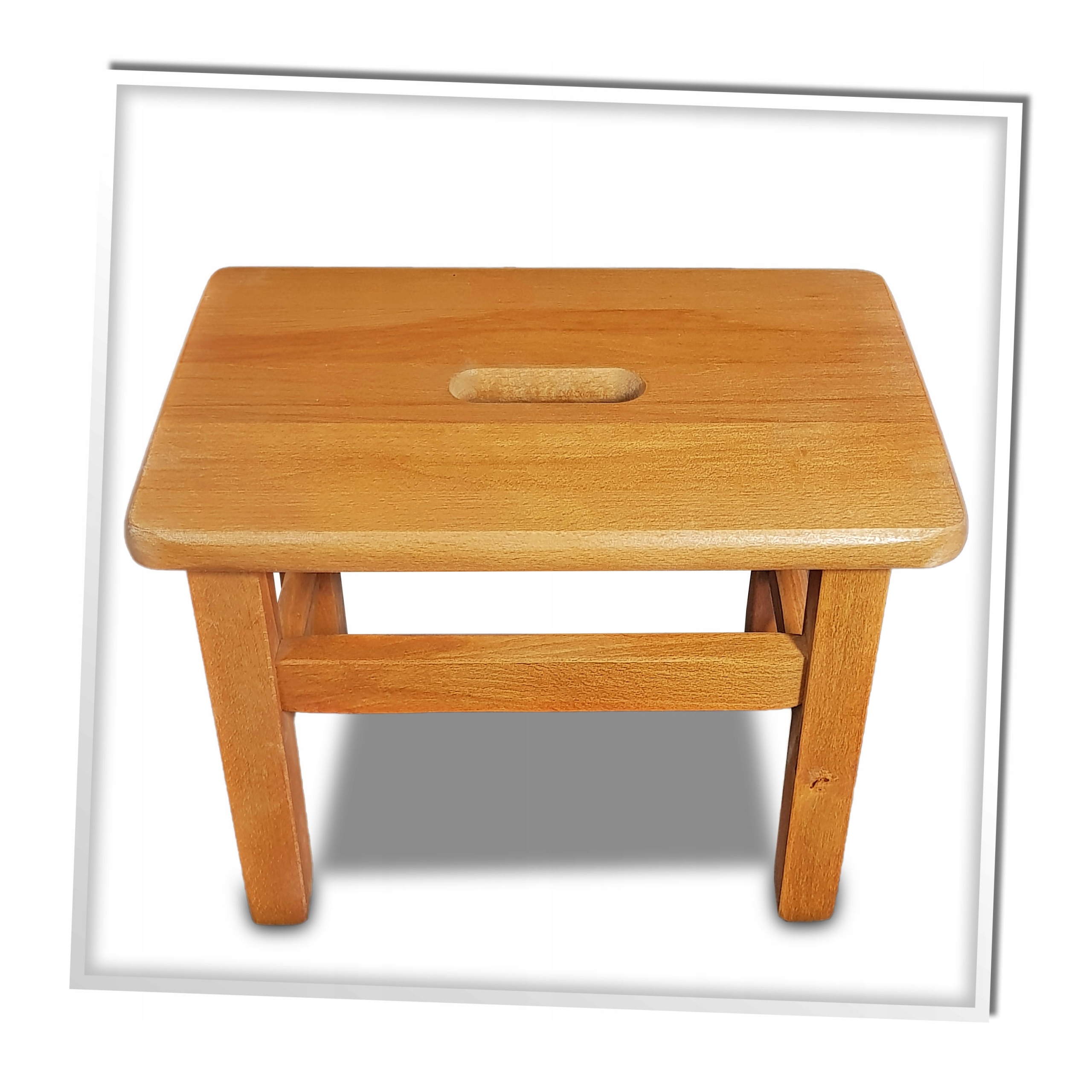 STOŁEK DREWNIANY Krzesełko Taboret Solidny 27CM Kod producenta 830