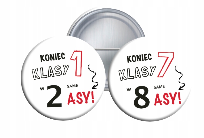 Przypinka koniec klasy - same asy zakończenie roku szkolnego