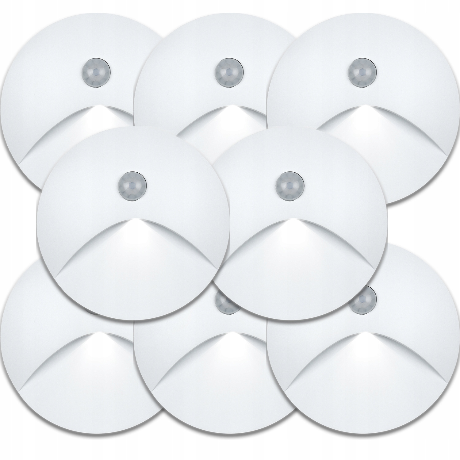 8 X Hliníková Schodišťová Svítilna S Osvětlením Pohybový Detektor