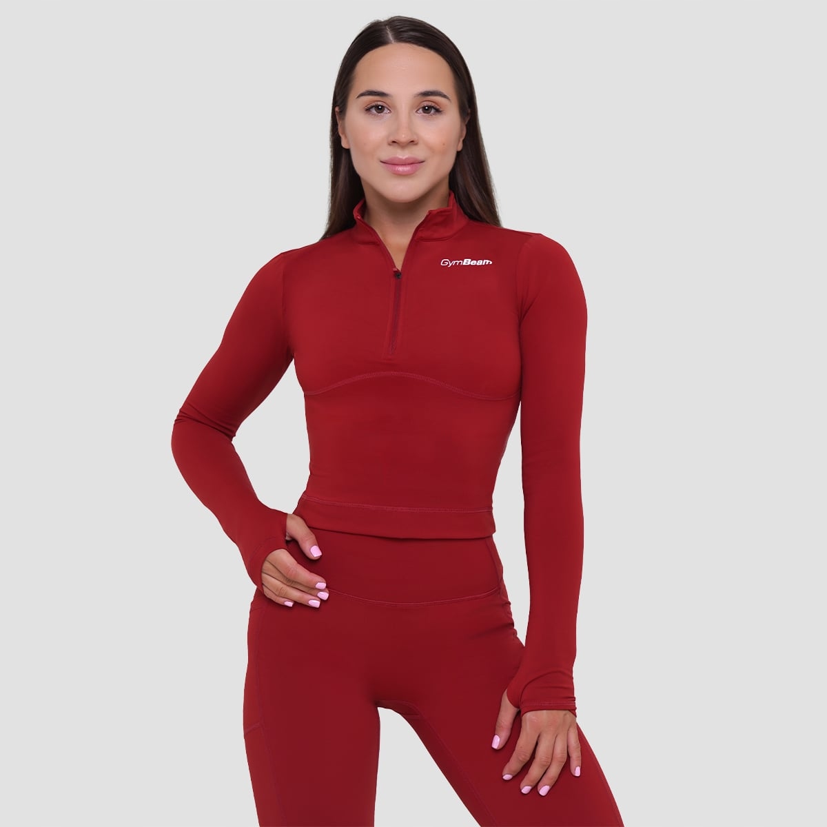 GymBeam Damska koszulka sportowa Ignite Dark Red S