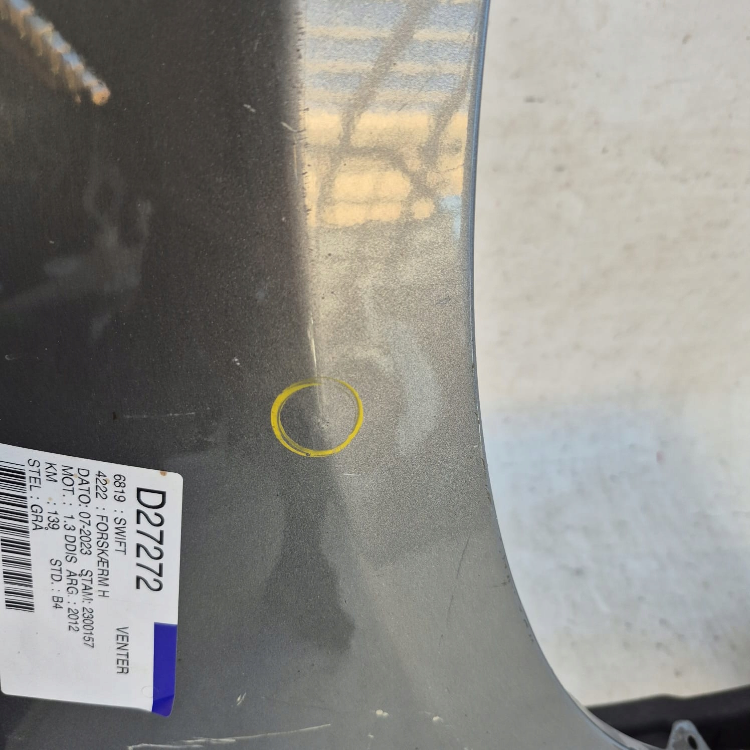 SUZUKI SWIFT IV 4 10-17 fender front front right