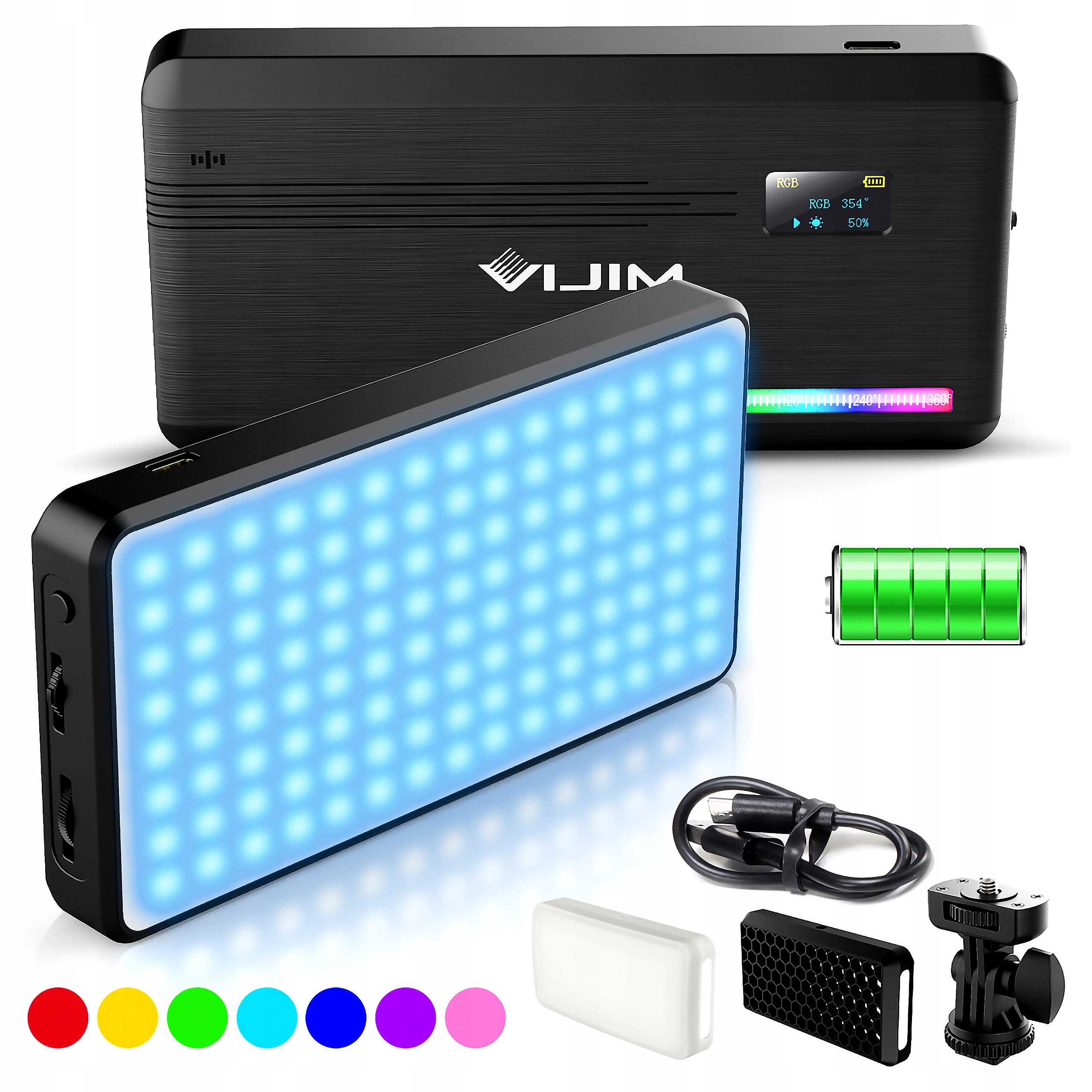 Rgb Led lampa Ulanzi Vijim VL196 pro kameru chytrého telefonu a zrcadlovky