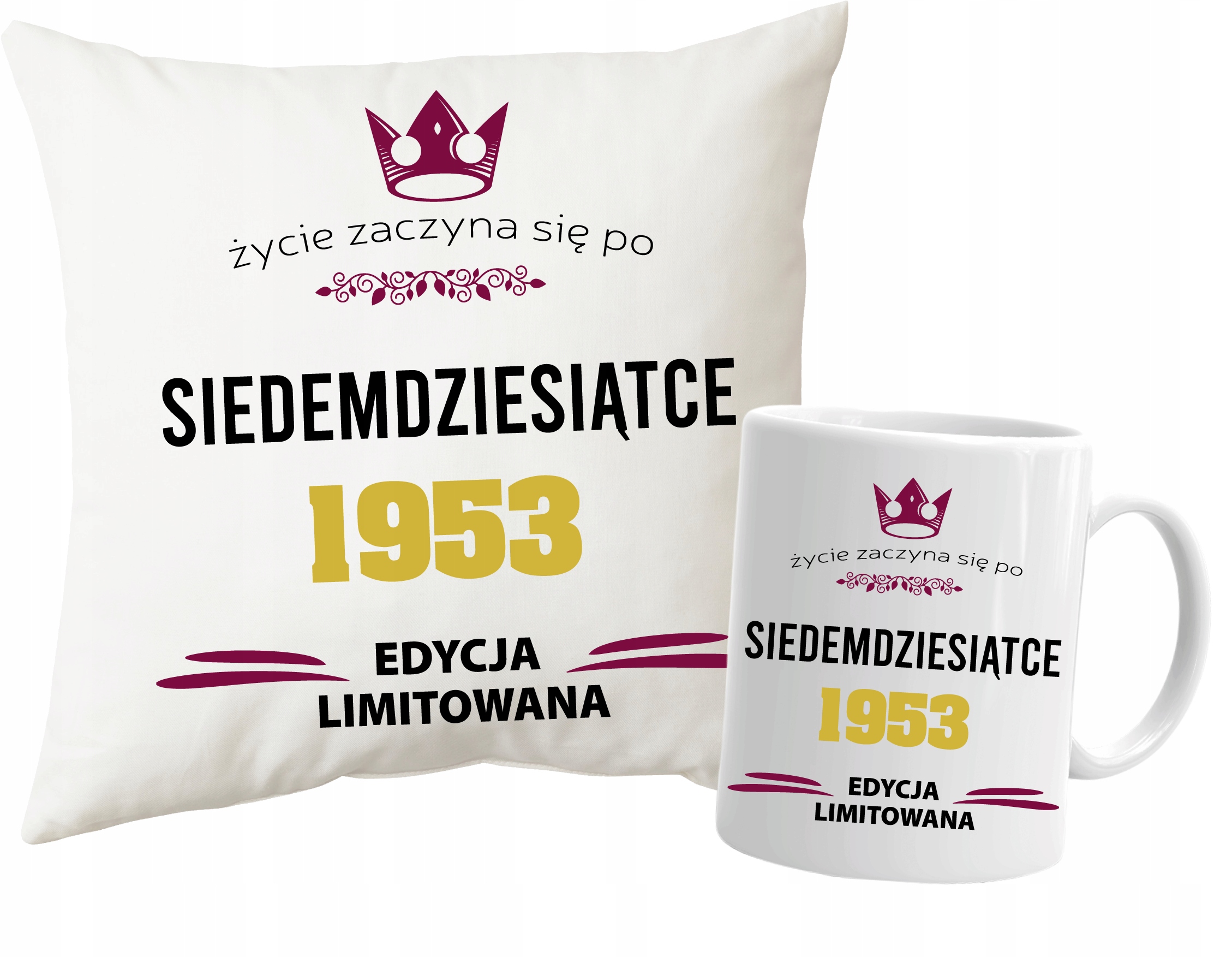 

na 70-te Urodziny 70 Lat Poduszka Kubek