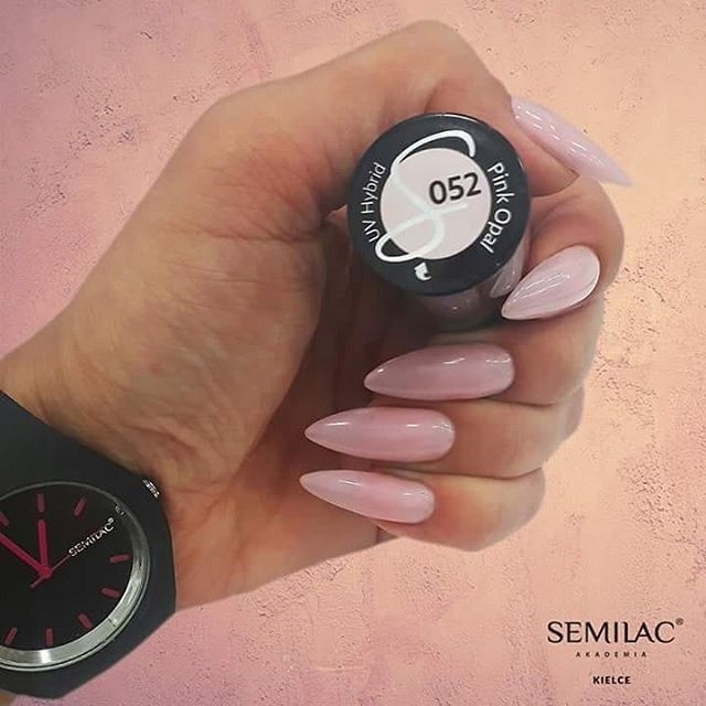 SEMILAC 052 Pink Opal UV LED Lakier Hybrydowy 7ml Kolor Odcienie brązu i beżu Odcienie czerwieni i różu