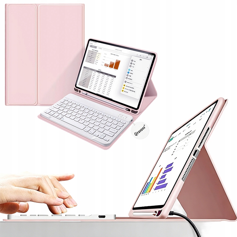 Pouzdro Klávesnice Pro Ipad 10.9 2022 10-GEN 11 2025 11-GEN Růžový