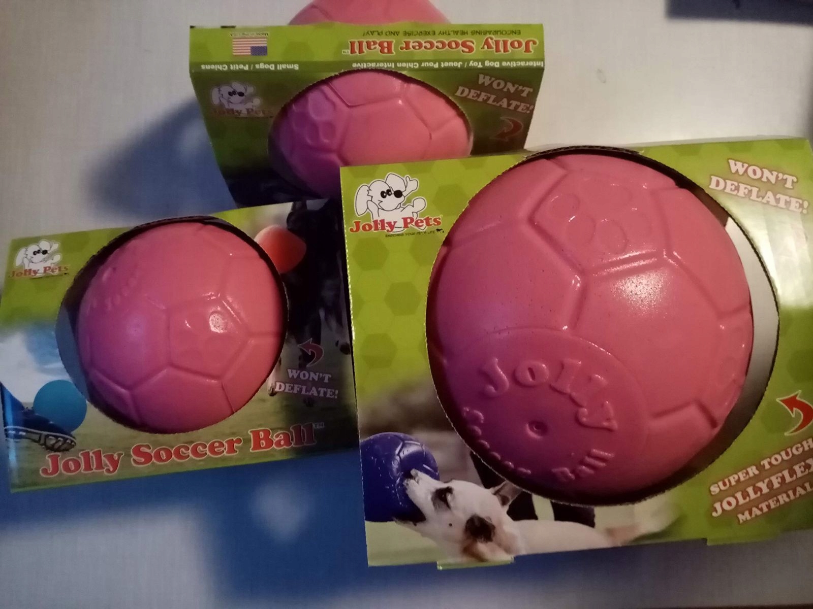 Levně Jolly Pets Jolly Soccer Ball (Fotbalový míč) Pink L (20 CM)