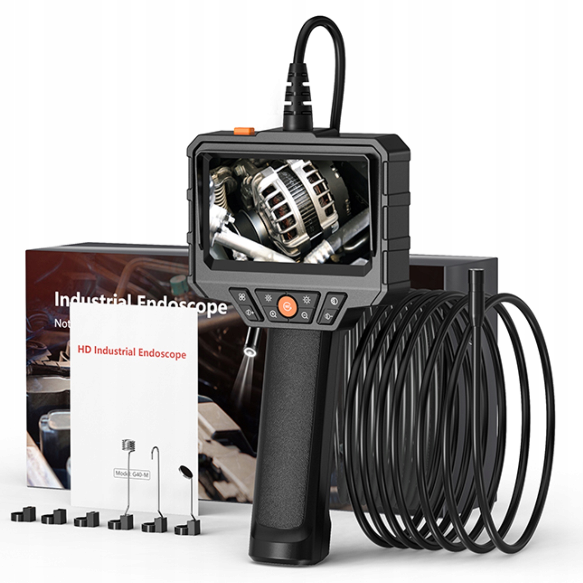 KAMERA INSPEKCYJNA WARSZTATOWA ENDOSKOP IP67 DO RUR 10m LCD 4,3''