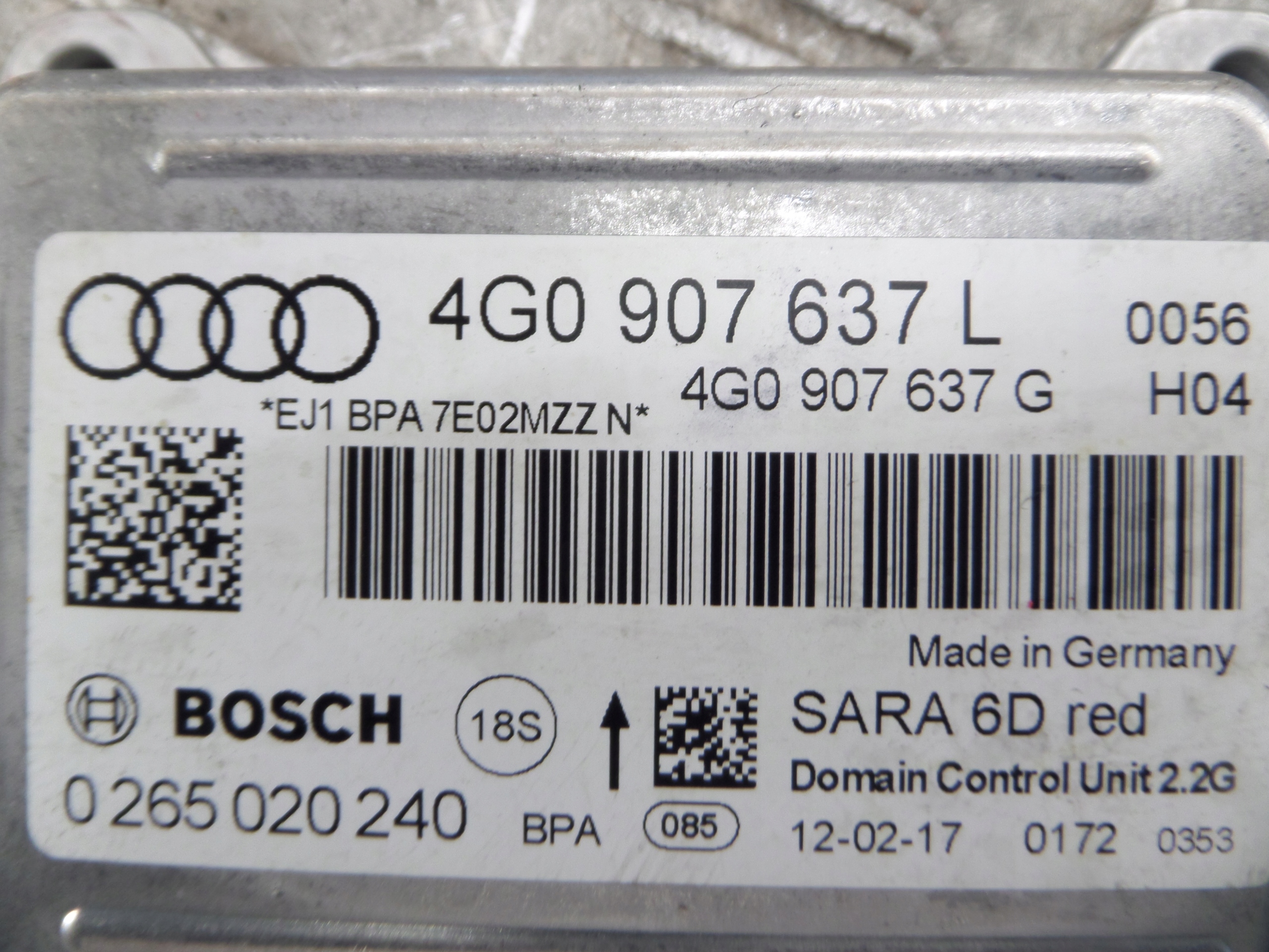 module control unit przyspieszenia Audi OE 4G0907637L