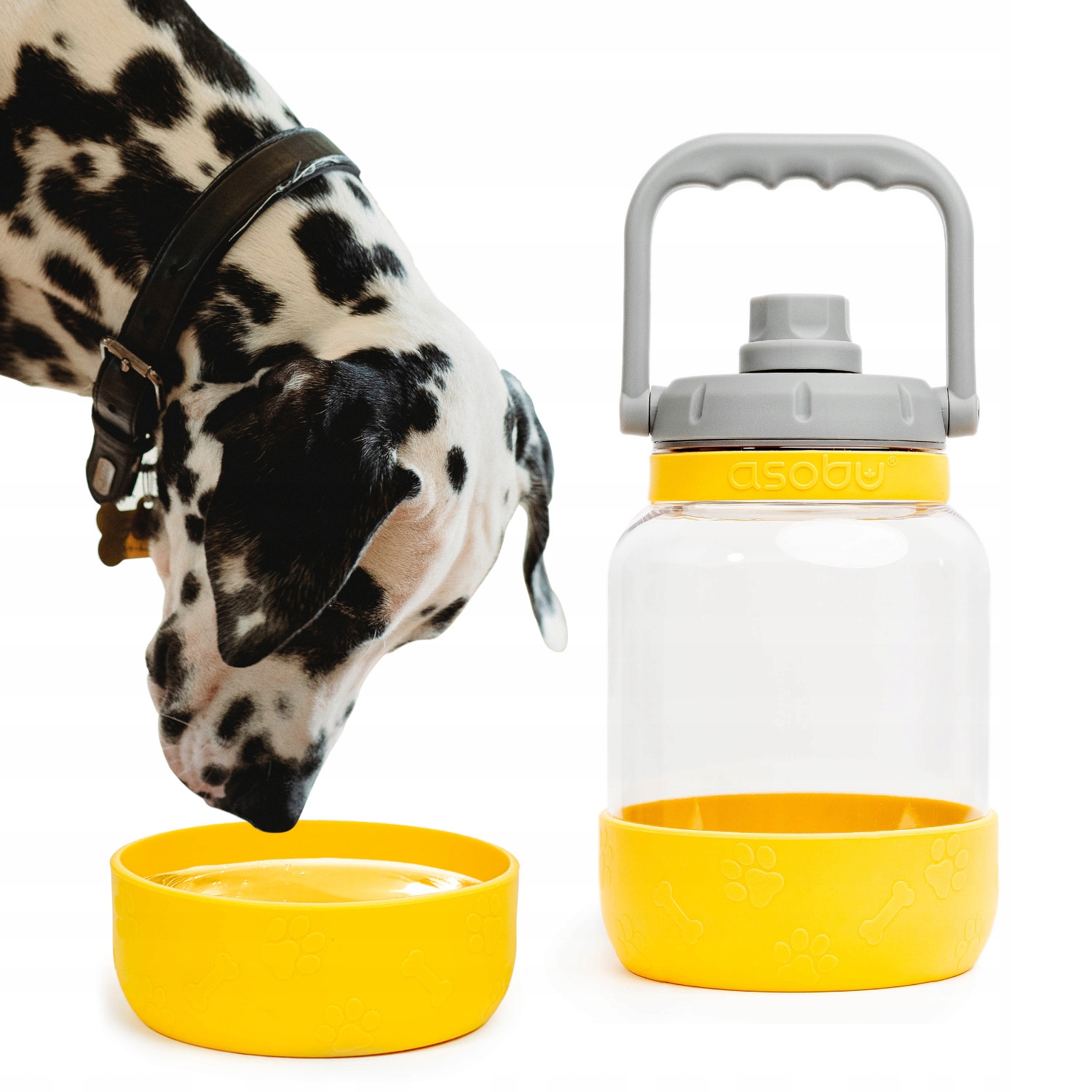 Butelka na wodę z miską dla psa THE BARKELY MUSTARD, 1,48L ASOBU Rodzaj butelka