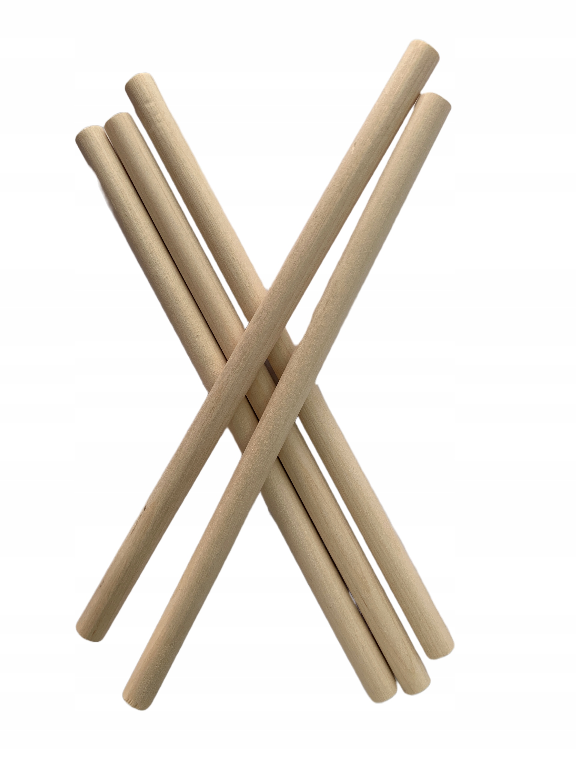 Drążek drewniany Makrama kijek 10mm x 30cm 3szt