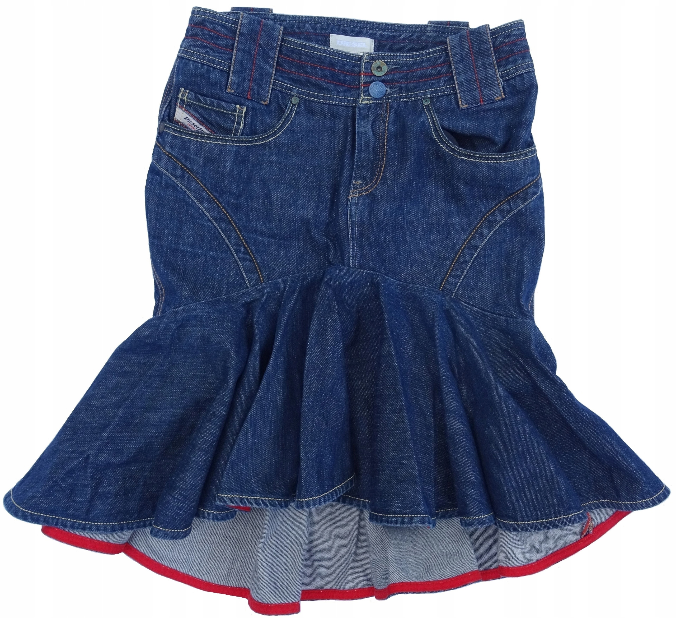 DIESEL spódnica jeans fason Ołówkowa dół hiszpanka