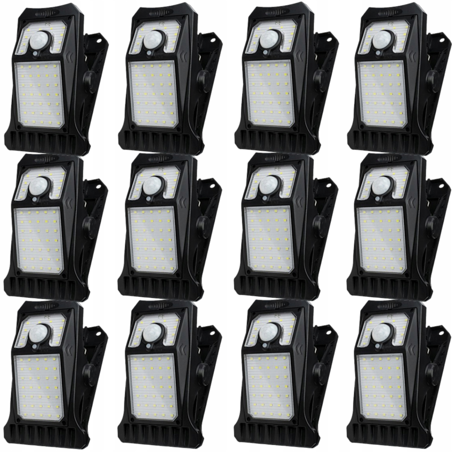 12x Lampka Solarna Led Kinkiet Solarny Wiszący z Klipsem z Czujnikiem Ruchu