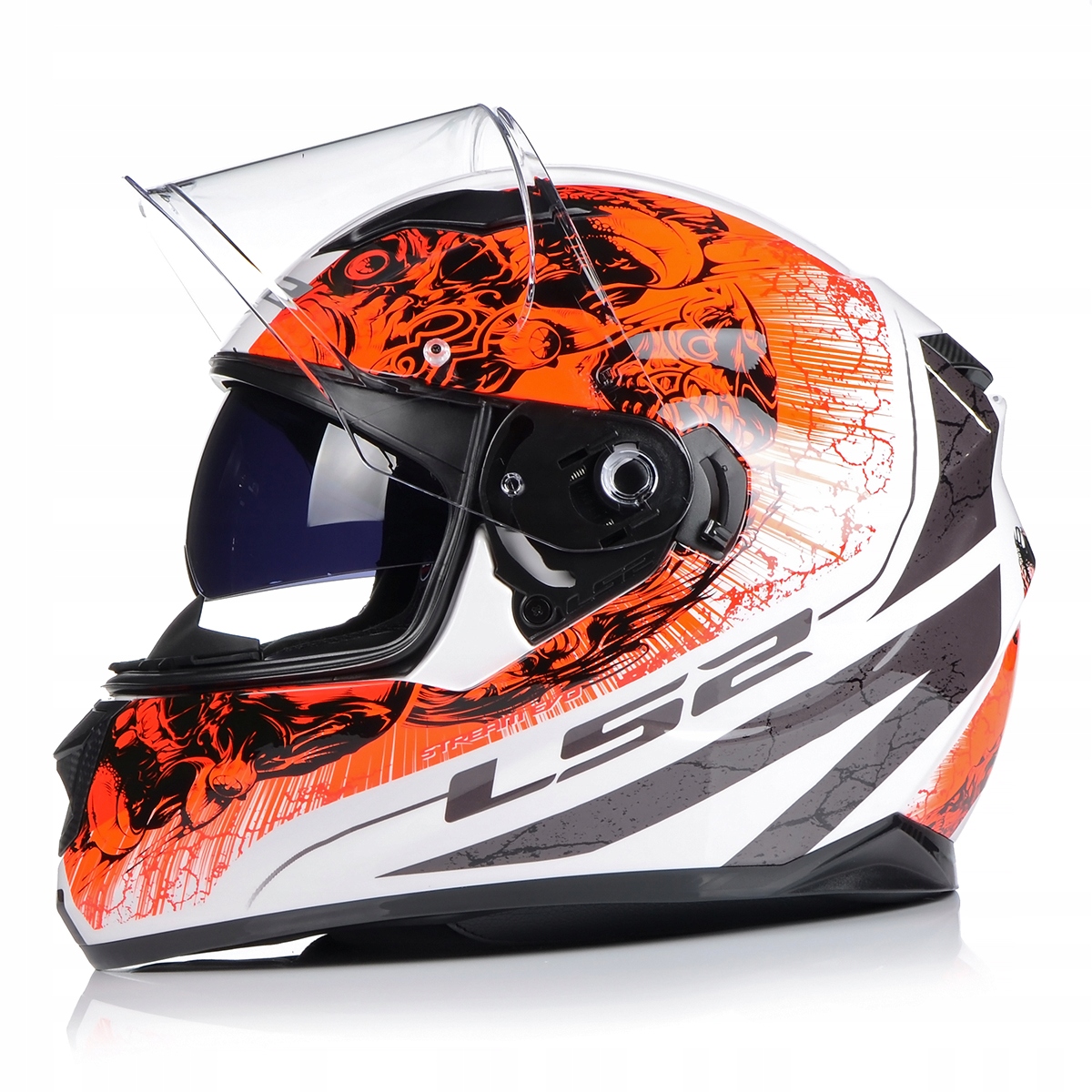 LS2 FFF320 STREAM EVO THRONE WHITE ORANGE KASK MOTOCYKLOWY rozmiar L Producent LS2
