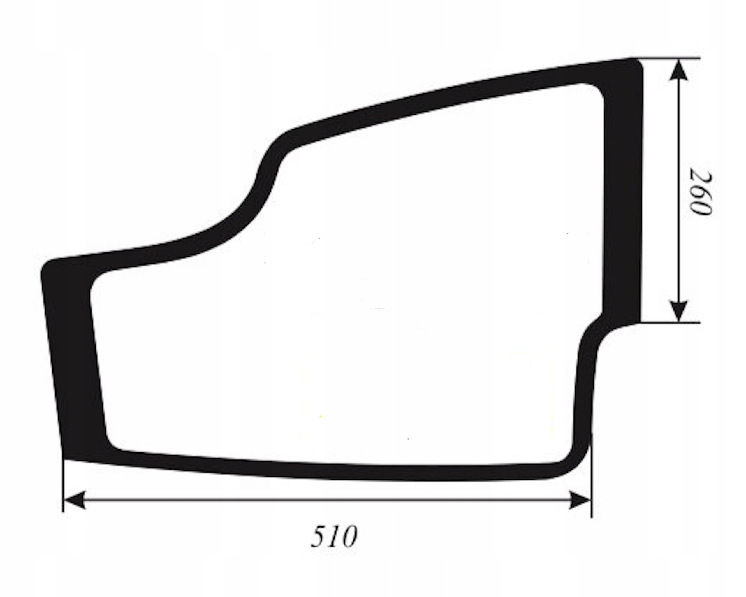 sklo Jcb spodní dveře 827/80381
