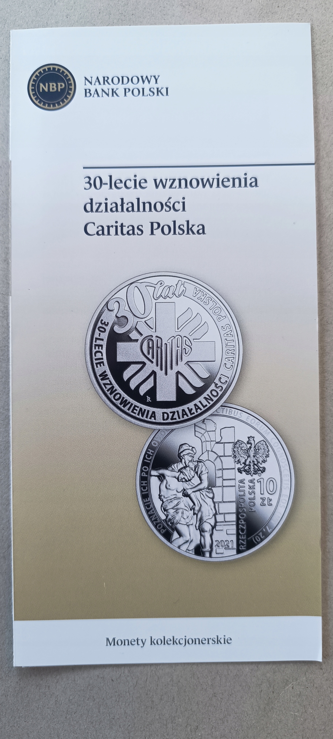 FOLDERY Z NBP , 20 SZTUK, 30 - LECIE CARITAS POLSKA,