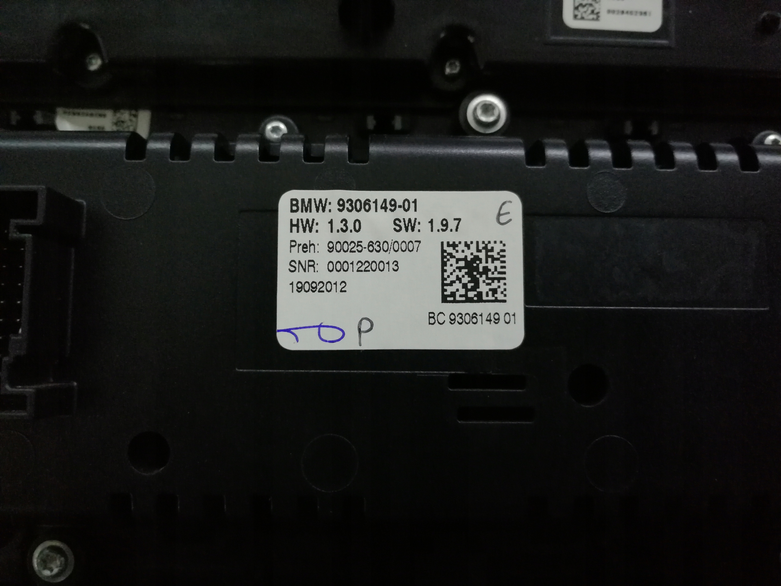 Unite commande clima RADIA 9306149 BMW F10 F11 BDB!!