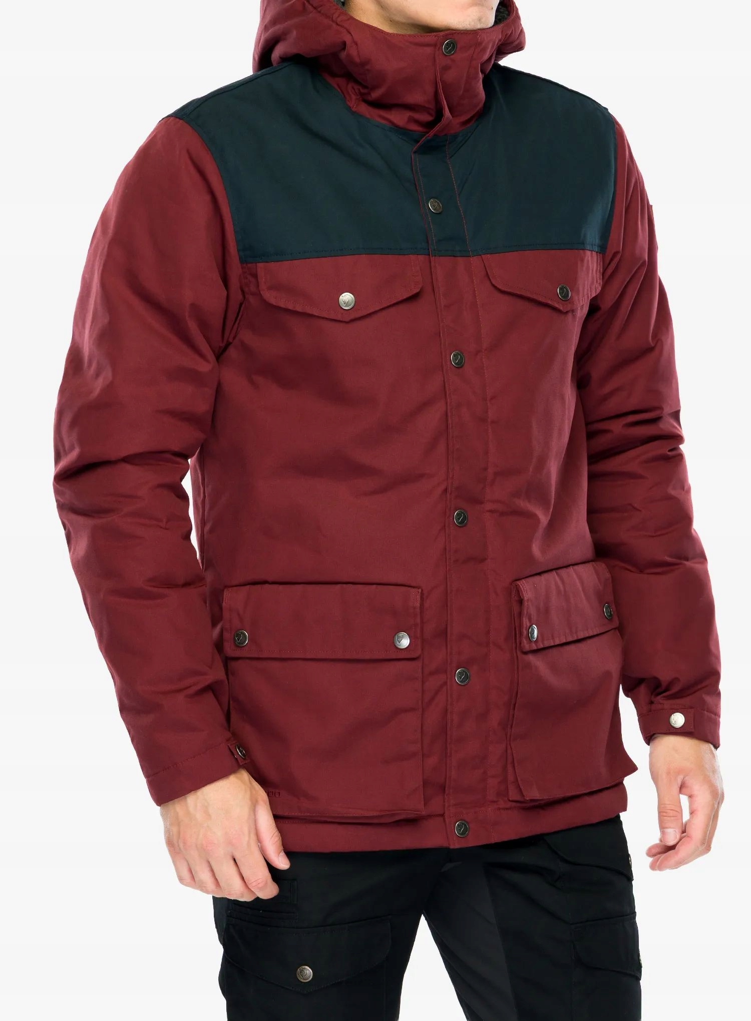 Kurtka Fjallraven Greenland Winter Jacket maroon/dark navy XXL