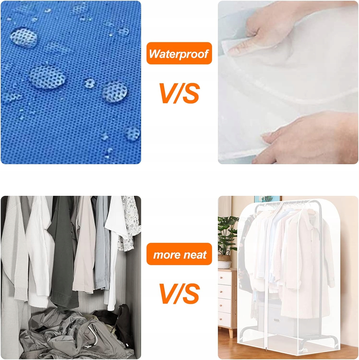 POKROWIEC NA UBRANIA PYŁOSZCZELNA OSŁONA 110cm Z ZAMKIEM ANTY WILGOĆ Typ pokrowiec